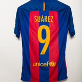 Barcelona 2016-17 Suarez Home Kit (S)