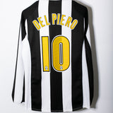Juventus 2004-05 Del Piero Long Sleeve Home Kit (XL)