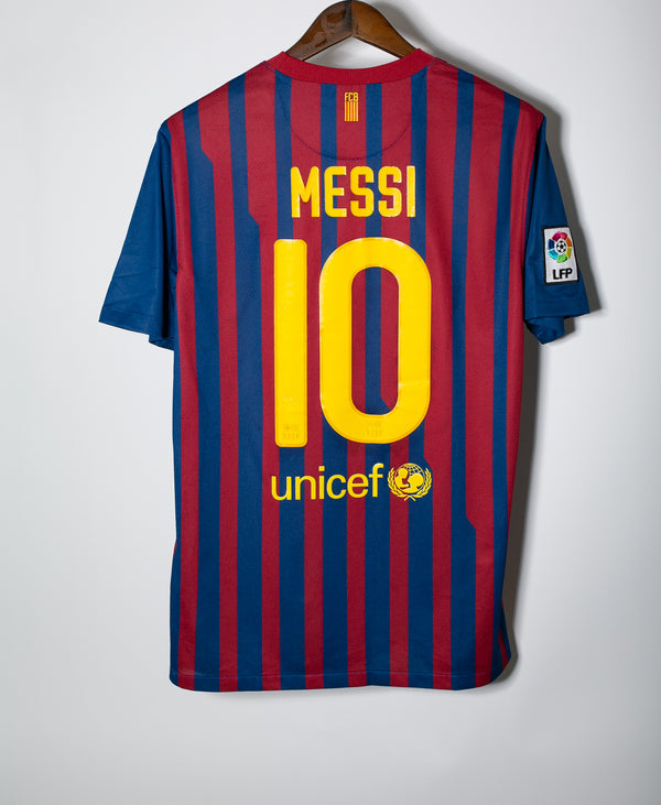 Barcelona 2011-2012 Messi Home Kit (L)
