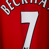 Manchester United 2002-03 Beckham Long Sleeve Home Kit (XL)
