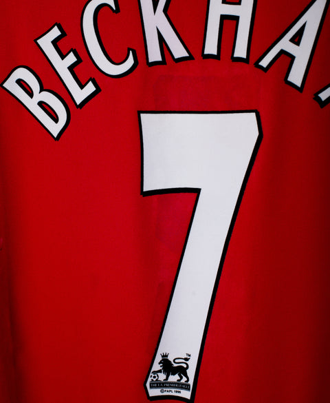 Manchester United 2002-03 Beckham Long Sleeve Home Kit (XL)