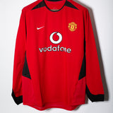 Manchester United 2002-03 Beckham Long Sleeve Home Kit (XL)