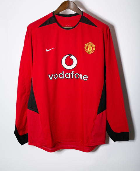 Manchester United 2002-03 Beckham Long Sleeve Home Kit (XL)