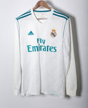 Real Madrid 2017-18 Ronaldo Long Sleeve Home Kit (M)