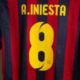Barcelona 2013-14 Iniesta Home Kit (L)