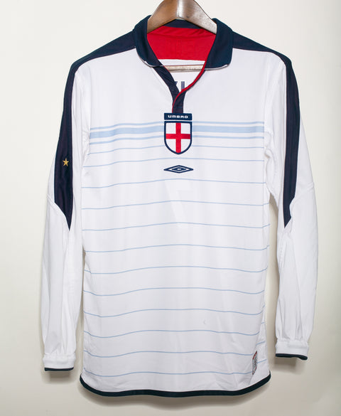 England 2004 Beckham Long Sleeve Reversible Home Kit (M)