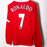 Manchester United 2004-05 Ronaldo Long Sleeve Home Kit (L)