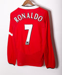 Manchester United 2004-05 Ronaldo Long Sleeve Home Kit (L)