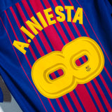 Barcelona 2017-18 Iniesta Special Home Kit (M)