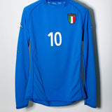 Italy 2002 Totti Long Sleeve Home Kit (L)
