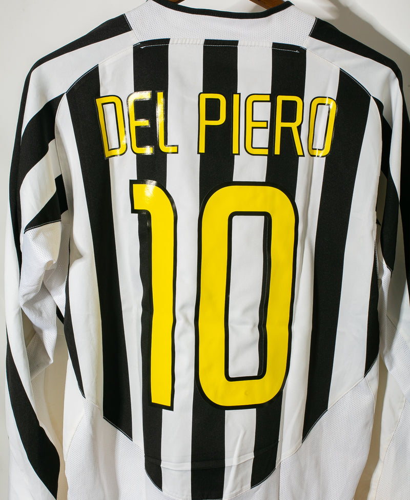 Juventus 2003-04 Del Piero Long Sleeve Home Kit (M)