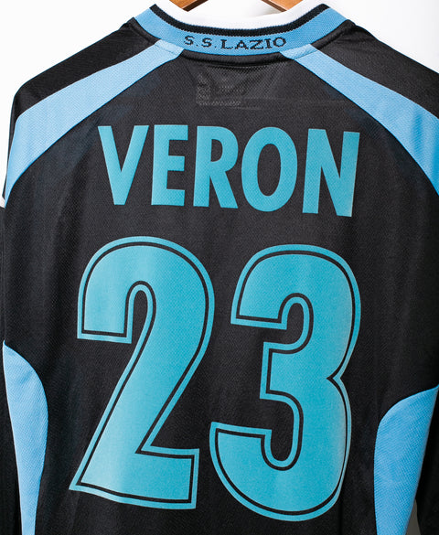 Lazio 2000-01 Veron Long Sleeve Away Kit (M)