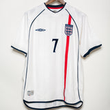 England 2002 Beckham Home Kit (L)