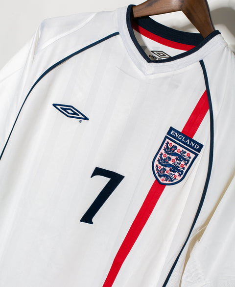 England 2002 Beckham Home Kit (L)