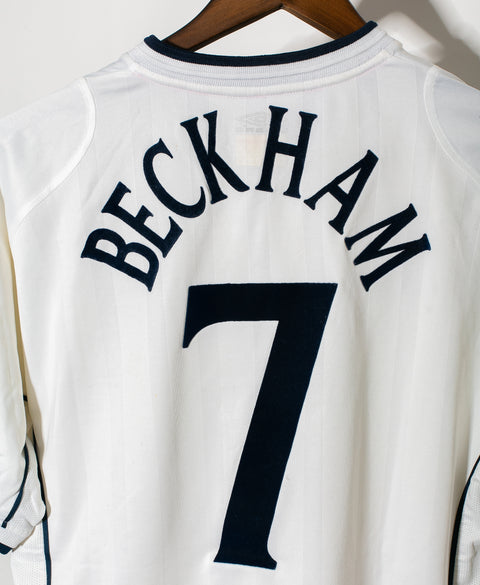 England 2002 Beckham Home Kit (L)