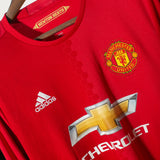 Man United 2016-17 Rooney Long Sleeve Home Kit (L)