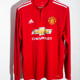 Manchester United 2017-18 Shaw Long Sleeve Home Kit (L)