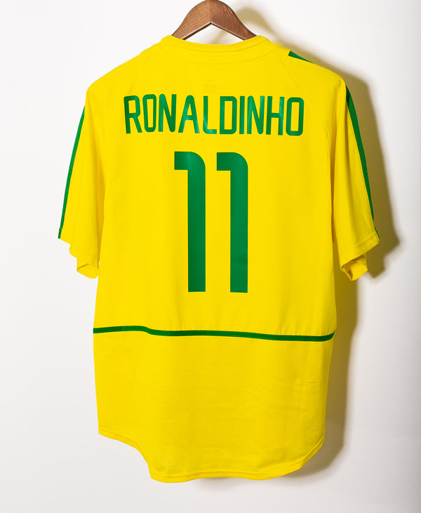 Brazil 2002 Ronaldinho Home Kit (L)