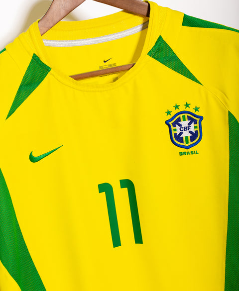 Brazil 2002 Ronaldinho Home Kit (L)