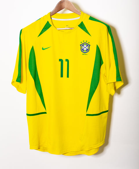 Brazil 2002 Ronaldinho Home Kit (L)