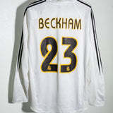 Real Madrid 2004-05 Beckham Long Sleeve Home Kit (XL)