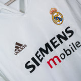 Real Madrid 2004-05 Beckham Long Sleeve Home Kit (XL)