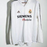 Real Madrid 2004-05 Beckham Long Sleeve Home Kit (XL)