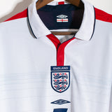 England 2004 Beckham Long Sleeve Reversible Home Kit (L)