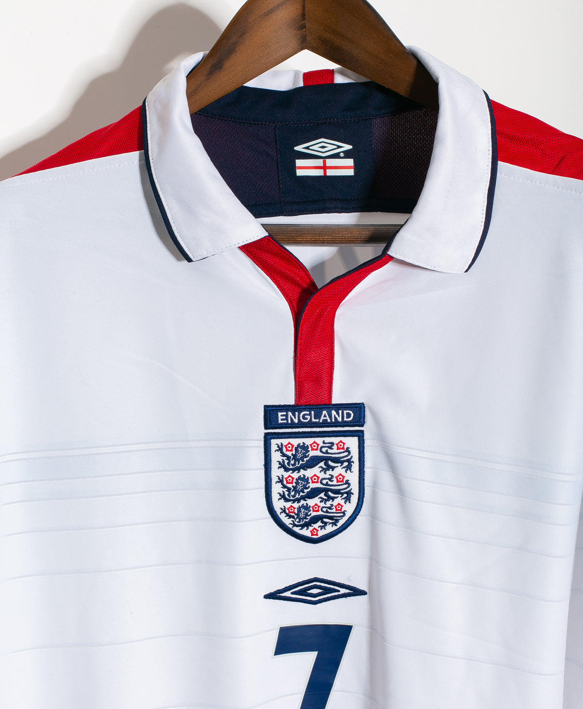 England 2004 Beckham Long Sleeve Reversible Home Kit (L 