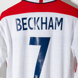 England 2004 Beckham Long Sleeve Reversible Home Kit (L)