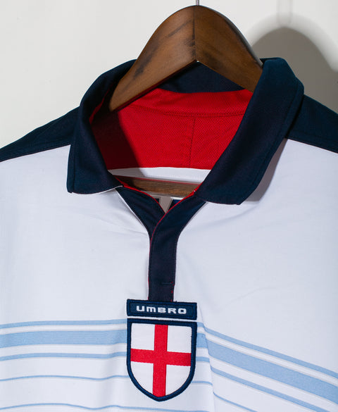 England 2004 Beckham Long Sleeve Reversible Home Kit (L)