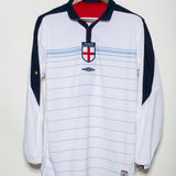 England 2004 Beckham Long Sleeve Reversible Home Kit (L)