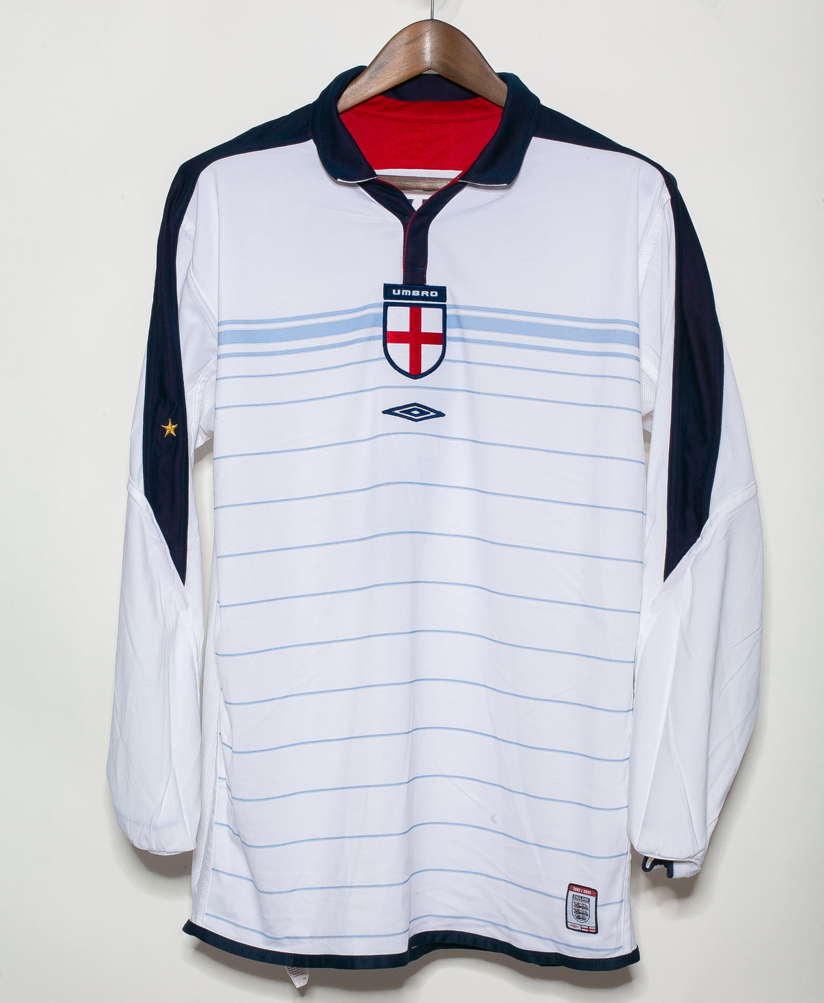 England 2004 Beckham Long Sleeve Reversible Home Kit (L 