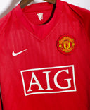 Manchester United 2007-08 Ronaldo Long Sleeve Home Kit (M)