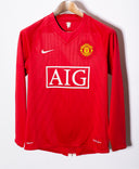 Manchester United 2007-08 Ronaldo Long Sleeve Home Kit (M)