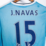 Manchester City 2013-14 J. Navas Long Sleeve Home Kit (S)