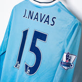 Manchester City 2013-14 J. Navas Long Sleeve Home Kit (S)