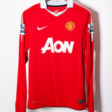 Manchester United 2010-11 Rooney Long Sleeve Home Kit (S)