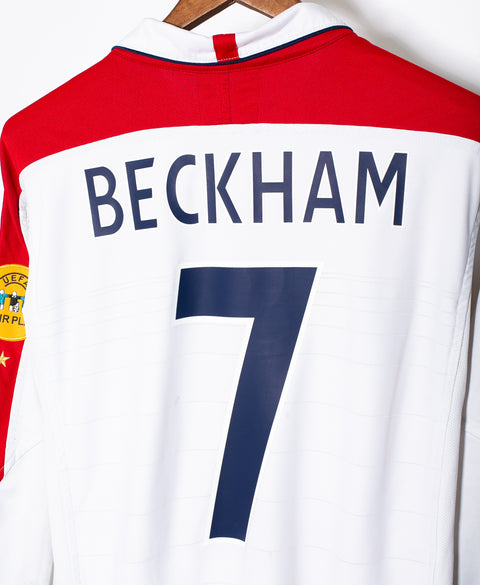 England 2004 Beckham Long Sleeve Home Kit (L)