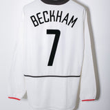 Manchester United 2002-03 Long Sleeve Beckham Away Kit (XL)