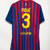 Barcelona 2011-12 Pique Home Kit (L)