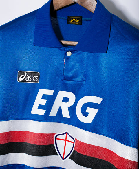 Sampdoria 1993-94 Gullit Long Sleeve Home Kit (M)