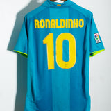 Barcelona 2007-08 Ronaldinho Away Kit (L)