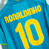 Barcelona 2007-08 Ronaldinho Away Kit (L)