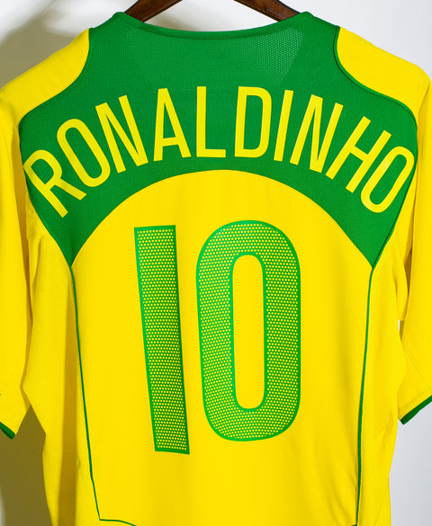 Brazil 2004 Ronaldinho Home Kit (L)