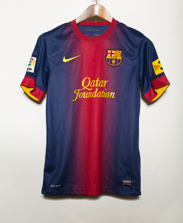 Barcelona 2012-13 David Villa Home Kit  (S)