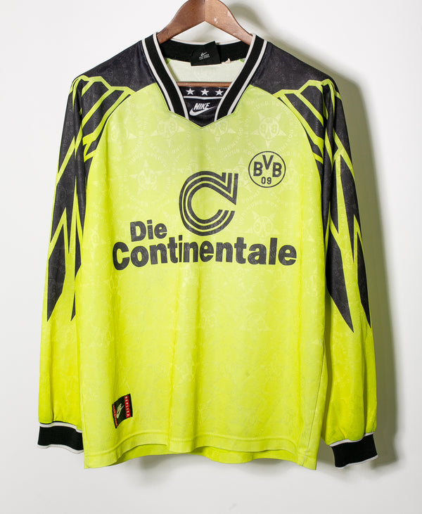 Borussia Dortmund 1994-95 Long Sleeve Home Kit (M)