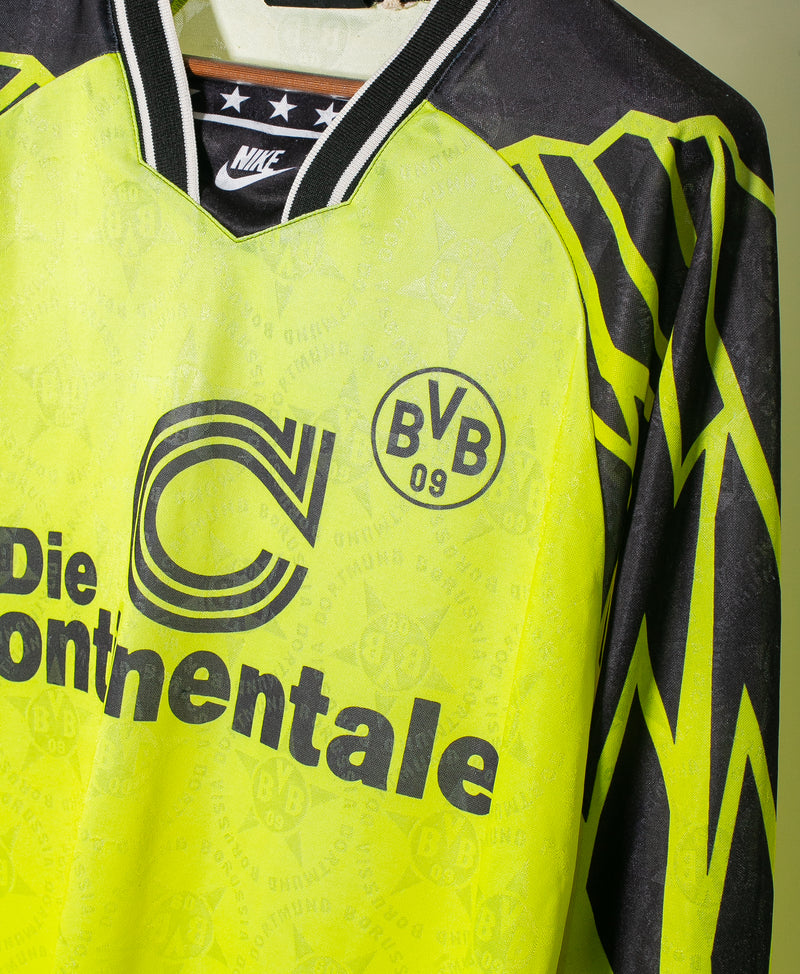 Borussia Dortmund 1994-95 Long Sleeve Home Kit (M)