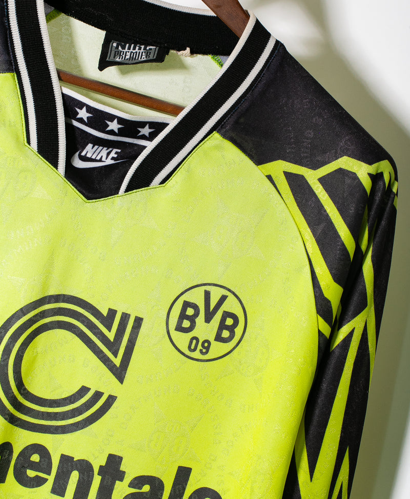 Borussia Dortmund 1994-95 Long Sleeve Home Kit (M)