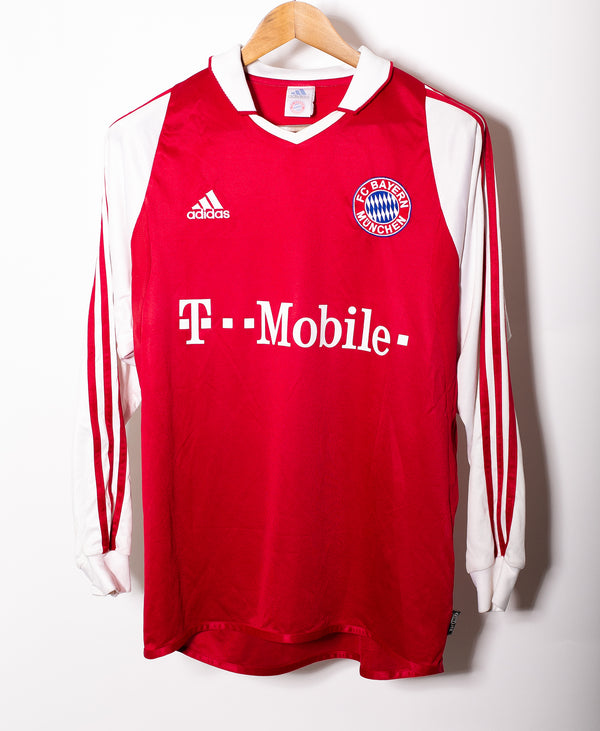 Bayern Munich 2003-04 Ballack Long Sleeve Home Kit (M)